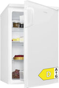 Bomann Kühlschrank 133L, Energieeffizient D, 39dB leise, 85cm hoch, Türanschlag wechselbar, 3 Ablagen, Weiß